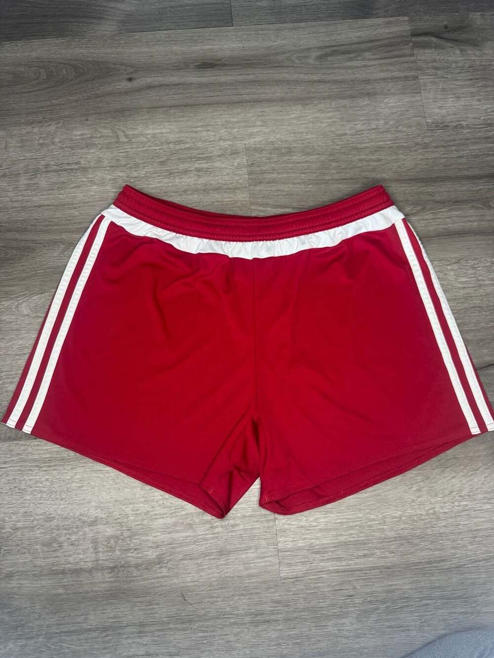 Adidas Climalite Soccer Shorts Size M Red White